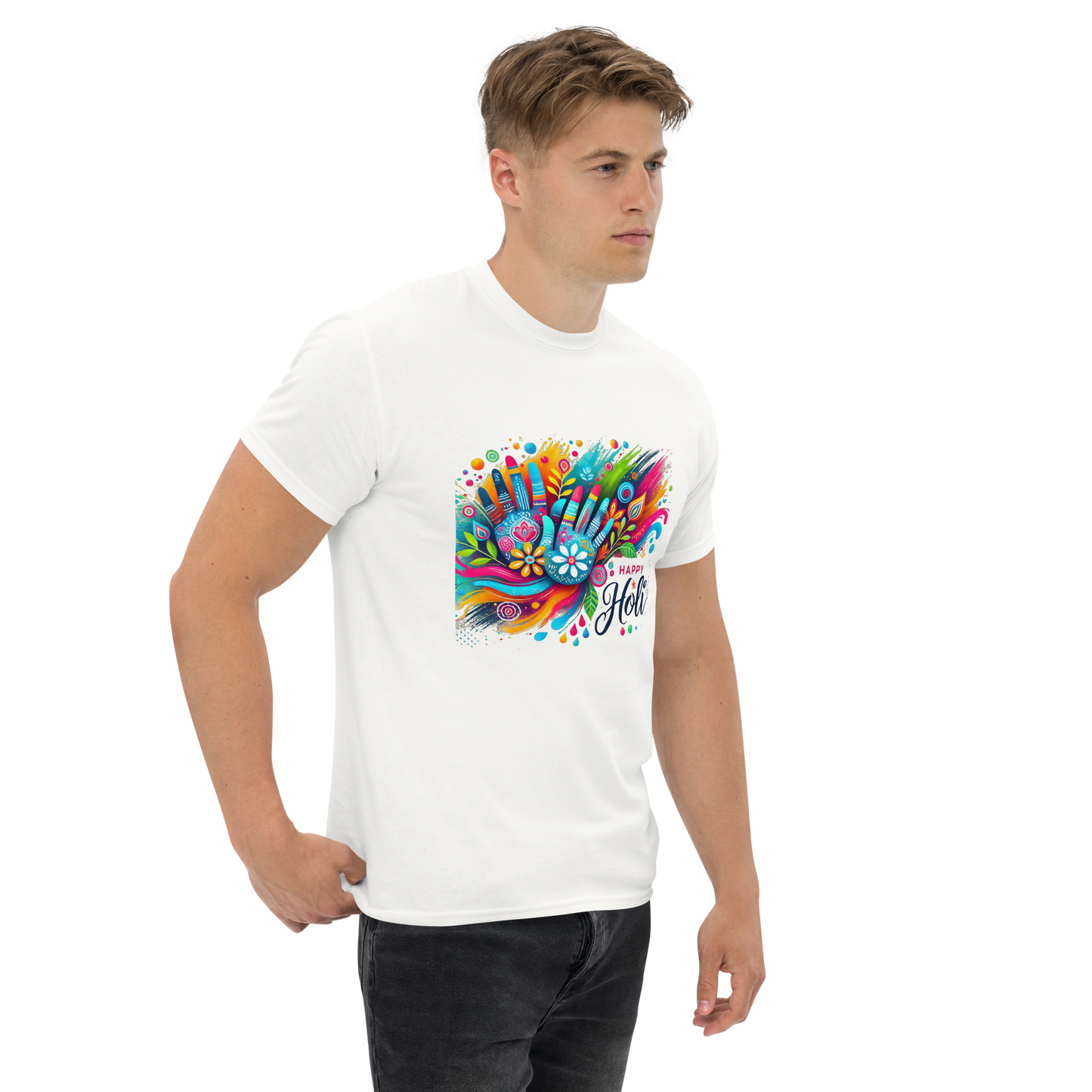 Celebrate Holi in Style with Our Vibrant Festival Men's T-Shirts! 🎨✨
